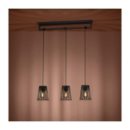 Eglo 390003 - Candeeiro suspenso BOGOTA 3xE27/40W/230V preto