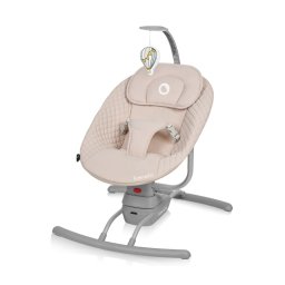 Lionelo - Baloiço infantil musical RIO 4xC Bege Latte + controlo remoto