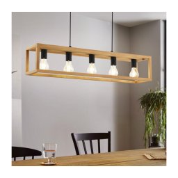 Eglo 32143 - Lustre suspenso por cabo BLACKCROWN 5xE27/40W/230V castanho
