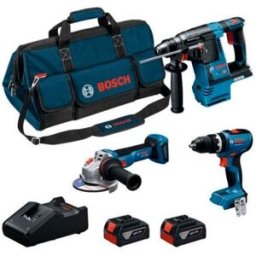 Kit Combo 3 Maquinas 18V GSB + GBH + GWS Bosch Kit 0.615.A00.2M4
