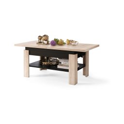 Mesa de centro extensível com tampo elevatório ROY 130/170x65 cm carvalho sonoma/preto