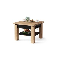 Mesa de centro extensível com tampo elevatório CALEB 75/150x75 cm carvalho craft/preto
