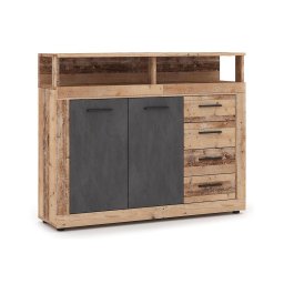 Cômoda RUNA castanho claro/antracite