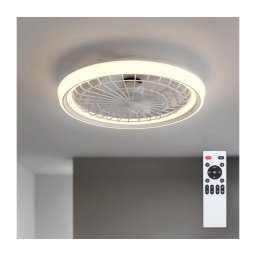 Brilagi - Ventilador de teto LED dimerizável LED/40W/230V diâmetro 48 cm branco + controlo remoto