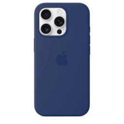 Capa de Silicone Azul Escuro iPhone 16 Pro