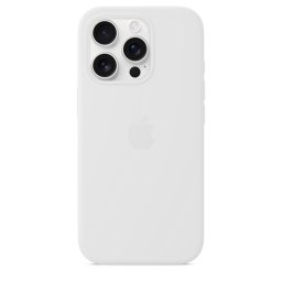 Capa de Silicone Branco iPhone 16 Pro