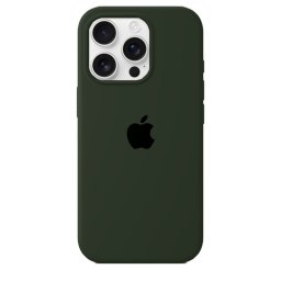 Capa de Silicone Verde Escuro iPhone 16 Pro