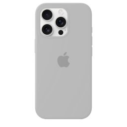 Capa de Silicone Cinzento Claro iPhone 16 Pro