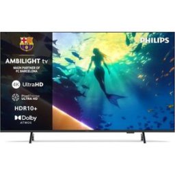 TV Philips LED 55PUS8010 55" 4K UltraHD 60Hz Smart TV Titan OS HDR10 Dolby Atmos Ambilight