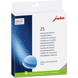 Pack 25x Pastilhas de Limpeza de 3 Fases p/ Máquinas de Café - JURA