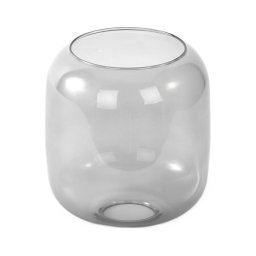 Vidro de reposição para lustre com soquete E27, diâmetro 14 cm, cinza fumê