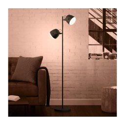 Eglo 390048 - Candeeiro de chão UPANEMA 2xE27/28W/230V preto