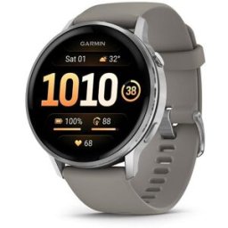 Garmin Venu 4 Bluetooth WiFi GPS 45mm AMOLED Prata Cinzento Grande Resistência à Água 5ATM SpO2 Pulsómetro Monitor de Sono