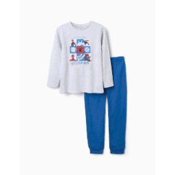 MARVEL HEROES Pijama comprido Spider-Man que brilha no escuro para menino, cinza/azul Cinzento 9-10 Years