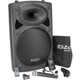 Ibiza PORT15UHF-BT Sistema Portátil a Bateria até 8h 800W