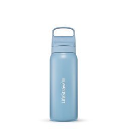 LifeStraw Go 2.0 Garrafa de Filtro de Água em Aço Inoxidável 24oz Azul Islandês LGV42SBLWW