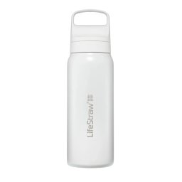 LifeStraw Go 2.0 Garrafa de Filtro de Água em Aço Inoxidável 24oz Branco LGV42SWHWW