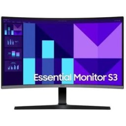 Monitor Profesional Curvo Samsung Essential Monitor S3 S39GD S27D396GAU 27"/ Full HD/ Multimedia/ Negro y Plata