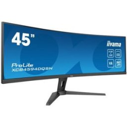 IIYAMA ProLite XCB4594DQSN-B1 - Monitor LED - curvo - 44.5" - 5120 x 1440 Dual Quad HD @ 165 Hz - VA - 450 cd/m² - 3000:1 - 0.8 ms - 2xHDMI, DisplayPort, USB-C - altifalantes - preto, mate