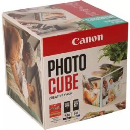 Canon Photo Cube Creative Pack - Brilhante - pack de 2 - preto, cor (ciano, magenta, amarelo) - original - azul - kit de tinteiro / papel - para PIXMA TS5150, TS5151