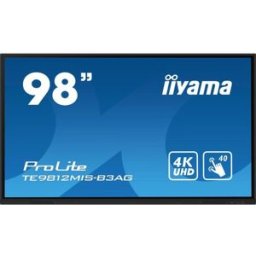 MONITOR INTERACTIVO TACTIL IIYAMA 98" PROLITE (TE9812MIS-B3AG) / RAM 8GB ROM 64GB / TIEMPO OPERACION 24/7 IPS LED 3840X2160 4K UHD / 8MS / VGA / 400CD / RS-232C / RJ45 / HDMIX3 / USB-C / MM / WIFI / SLOT-PC / IIWARE 10.0 (ANDROID 11) - 1382794