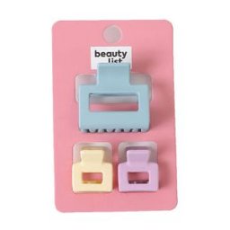 Beauty List Set de Molas Retangulares para Cabelo 3 un