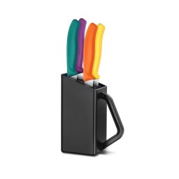 Victorinox - Conjunto de 5 facas de cozinha SWISS CLASSIC com suporte, multicolorido
