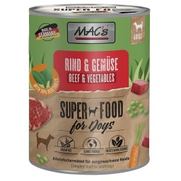 6x800g vaca e legumes MAC's comida húmida para cães