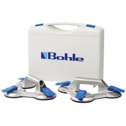 Bohle Ventosa elevadora VERIBOR® BLUE LINE, embalagem de 2 unid. , corpo em alumínio com 3 cabeças e pega longitudinal, capacidade de carga 100 kg, Ø do disco 120 mm, a partir de 4 embalagens, Ventosa elevadora VERIBOR® BLUE LINE, embalagem de 2 unid., co