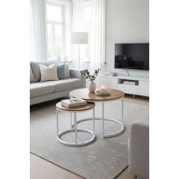 Presentes Miguel Conjunto de 2 mesas Renty Center 80 - 48 cm