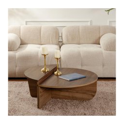CONJUNTO 2x Mesa de centro ORION nogueira