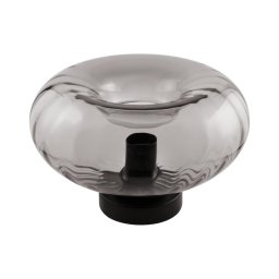 Osram - Candeeiro de mesa DECOR SMOKE 1xE27/12W/230V preto/cinzento fumado