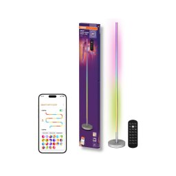 Osram - Candeeiro de pé dimerizável LED RGBW SMART+ MAGIC LED/11,5W/230V prateado Wi‑Fi+controlo remoto
