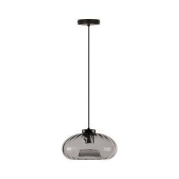 Osram - Lustre pendente com cabo DECOR SMOKE 1xE27/12W/230V Ø 28 cm preto/cinzento fumê