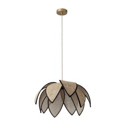 Osram - Lustre suspenso por cabo DECOR RATTAN 1xE27/15W/230V, diâmetro 48 cm, bege/preto