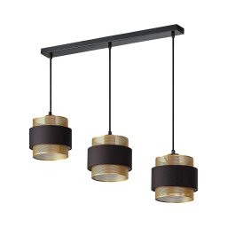 Osram - Lustre pendente com cabo DECOR HORNET 3xE27/10W/230V preto/dourado