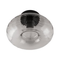 Candeeiro de tecto DECOR SMOKE 1xE27/12W/230V Ø 28 cm preto/cinzento fumado