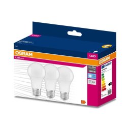 Conjunto de 3 lâmpadas LED A60 E27/8,5W/230V 6500K - Osram