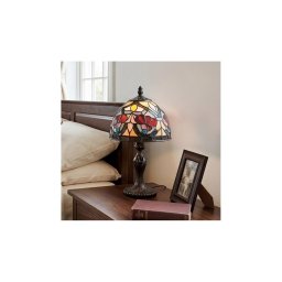 Quoizel QZ-LARISSA-TL-S - Candeeiro de mesa Tiffany LARISSA 1xE14/40W/230V