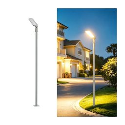 Brilagi - LED Lâmpada de exterior com poste e kl. 3 m URBANLIGHT LED/50W/230V cinzento IP65