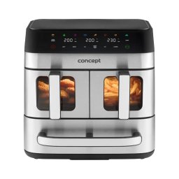 Concept FR9000 - Fritadeira a ar quente PIZZA TRIO 18,5 l 2700W/230V inox/preto