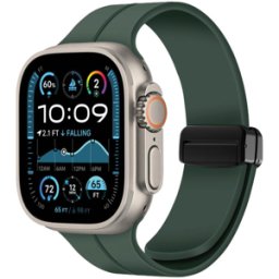 iS Bracelete de Silicone Magnética para Apple Watch 38 42mm (2024) - Verde