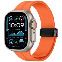 iS Bracelete de Silicone Magnética para Apple Watch 38 42mm (2024) - Laranja