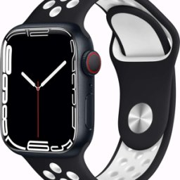 iS Bracelete Apple Watch Desportiva 42/44/45mm S/M - Preto/Branco