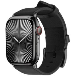 iS Bracelete Apple Watch em Pele 42 49mm - Preto