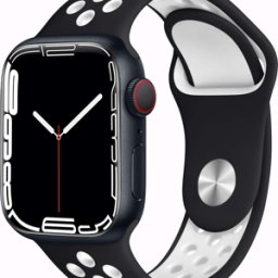 iS Bracelete Apple Watch Desportiva 42/44/45mm M/L - Preto/Branco