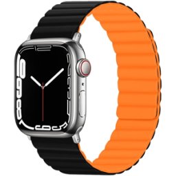 iS Bracelete Apple Watch Magnética 38/40/41mm S/M - Laranja e Preto
