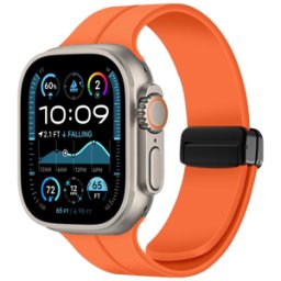 iS Bracelete de Silicone Magnética para Apple Watch 42 49mm - Laranja