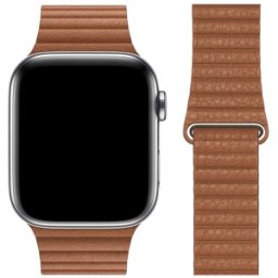 iS Bracelete Apple Watch em Pele Sintética 38/40/41mm - Castanho Camel