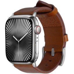 iS Bracelete Apple Watch em Pele 42 49mm - Castanho